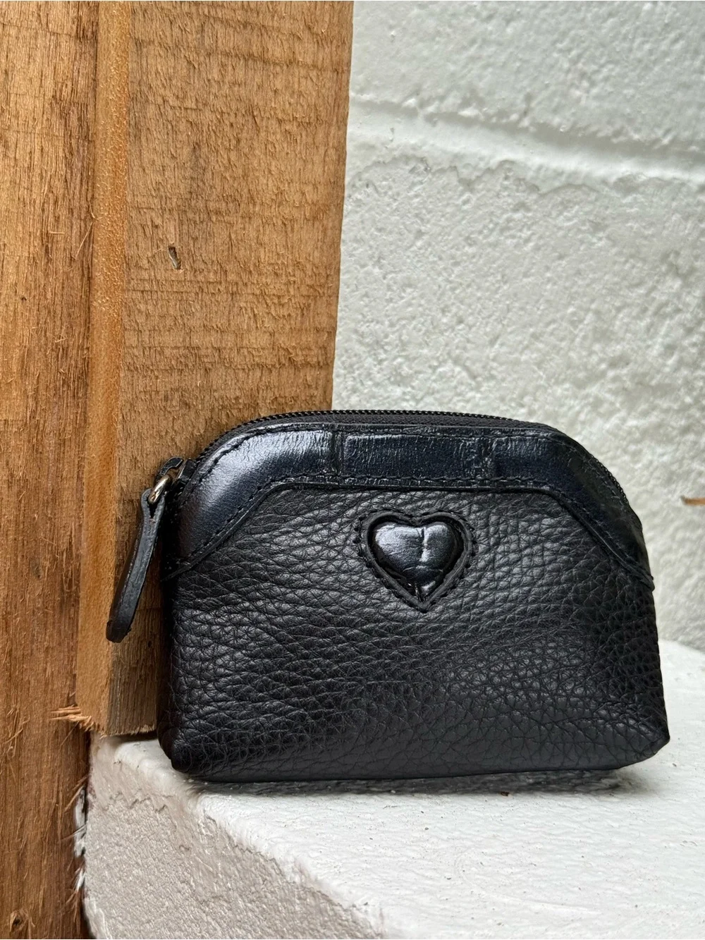 Brighton Y2K pebbled leather zippered makeup/travel bag